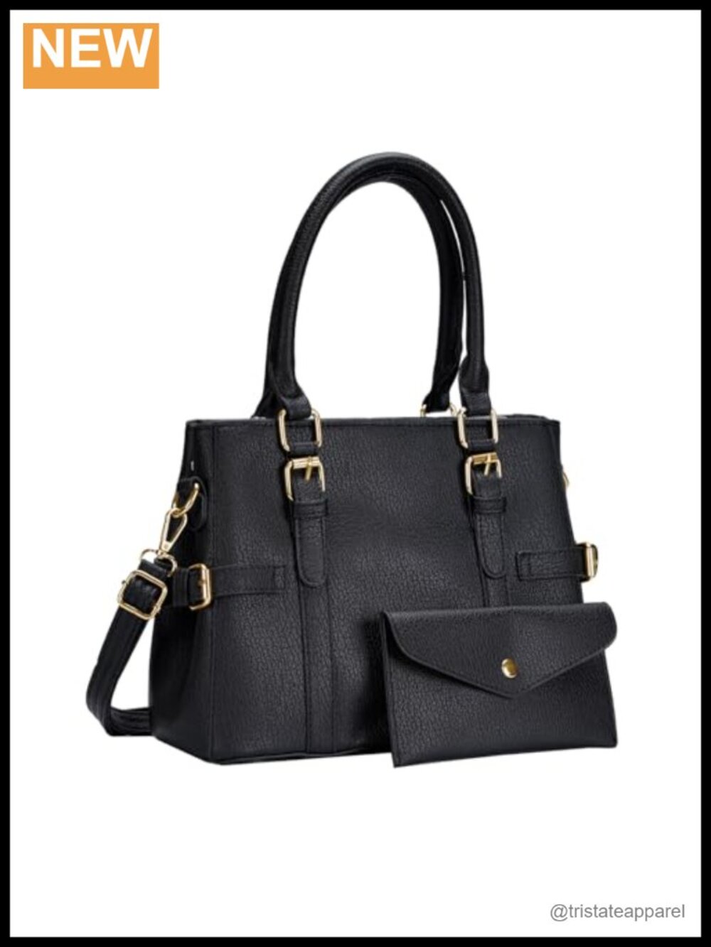 PU Leather Satchel Top Handle Handbag Set Shoulder Tote Purse
